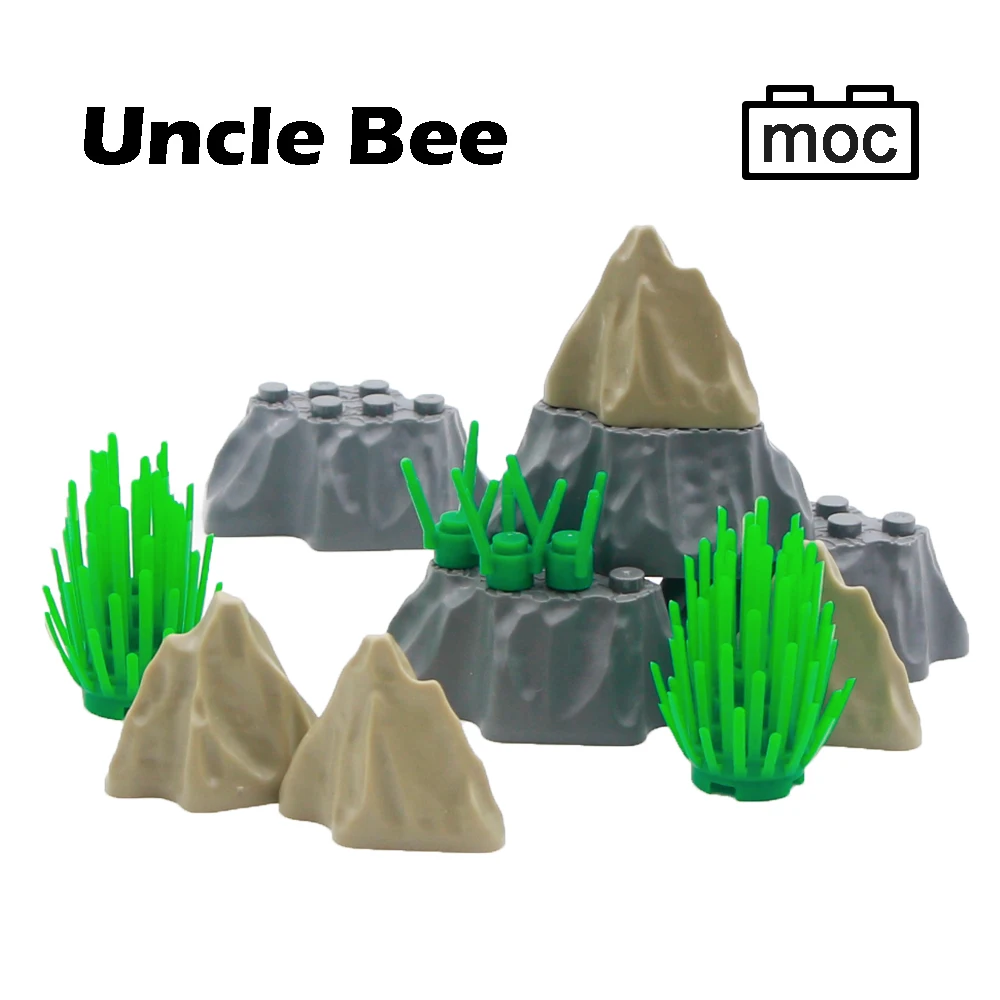 LegoINGlys City Blocks Hill Minecrafted Mountain Cave Stone Parts Scene Jungle Accessories MOC Bricks Building Toys For Children (1)