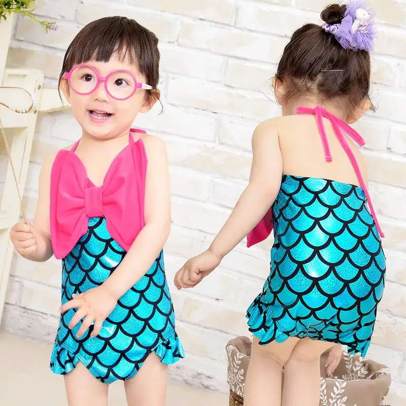 

Kids Girls One piece Swimwear Summer Mermaid Swimwear Bikini Set Swimsuit Bathing suit Swimming Fancy Costume 2-7 Year
