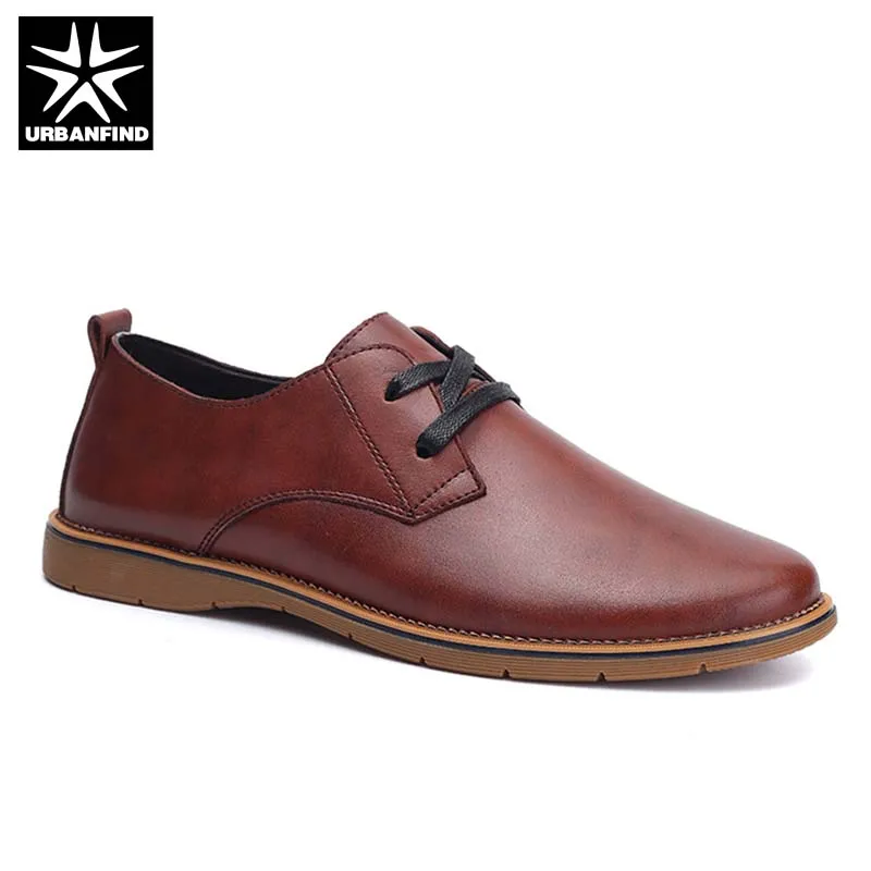 

Designer Men Casual Leather Shoes For 4 Seasons Size 37-44 Brand Fashion Man Lace-up Oxfords Loafers
