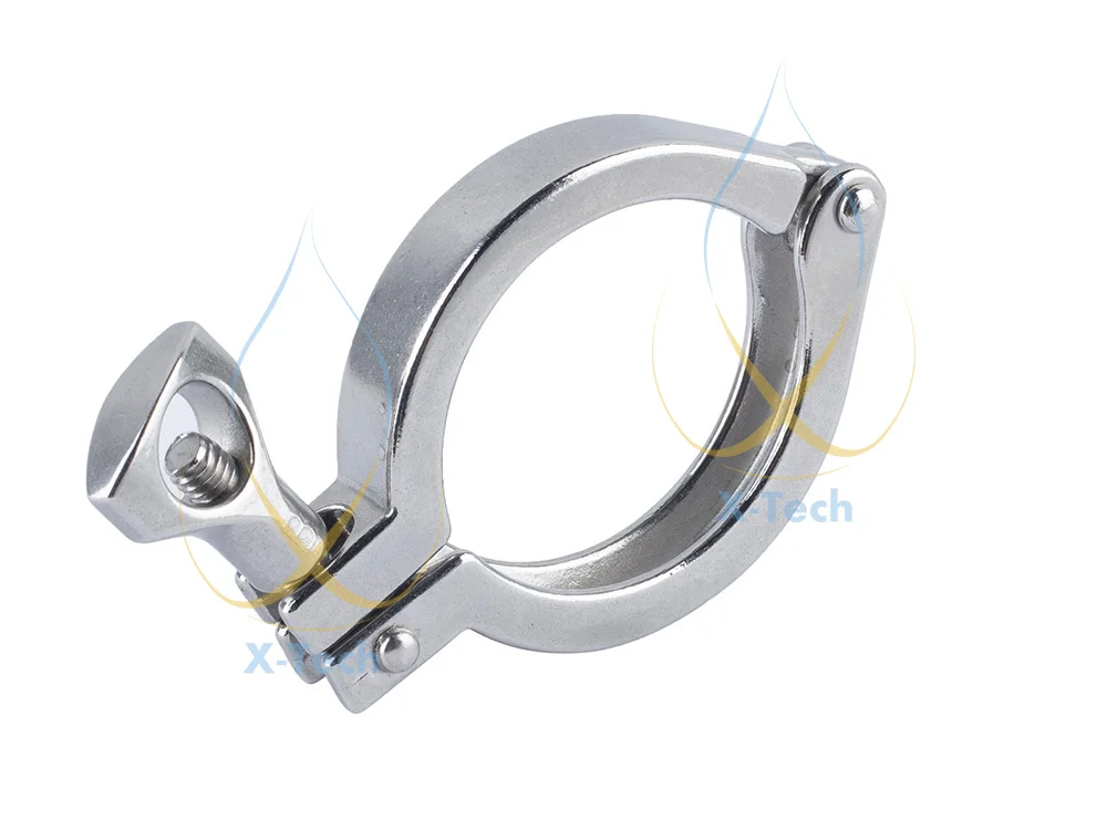 2 Tri-Clamp, Tri-Clover, Single Pin Clamp. Stainless steel 304