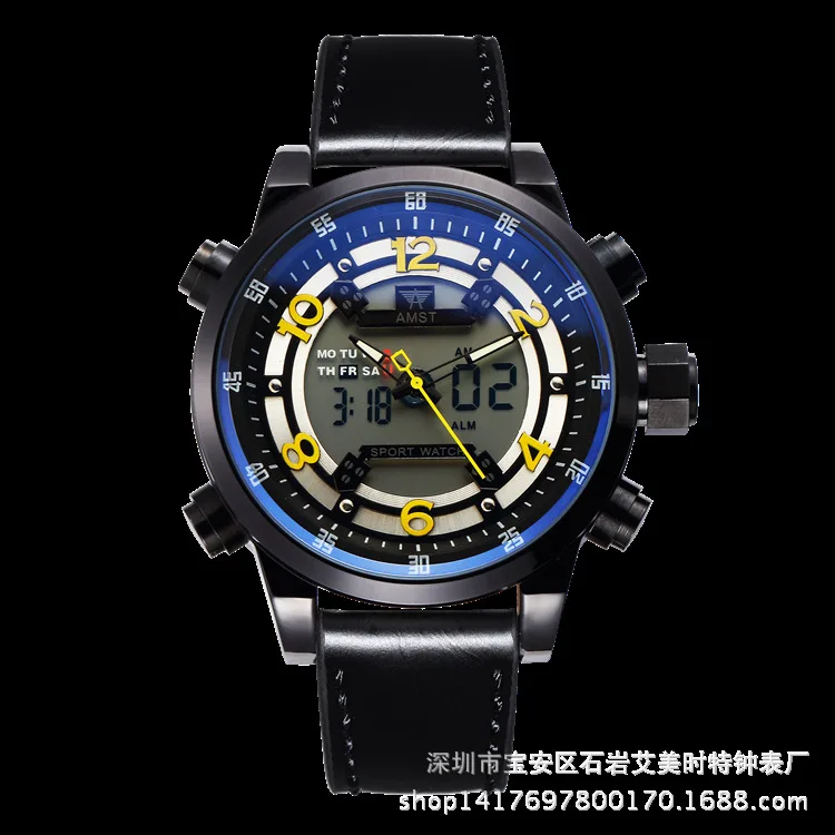 2020 di Promozione di Amst Vigilanza Calda di Stile Orologi Elettronici  Impermeabile Movimento Spot per il Commercio All'ingrosso 3015|Quartz  Watches| - AliExpress