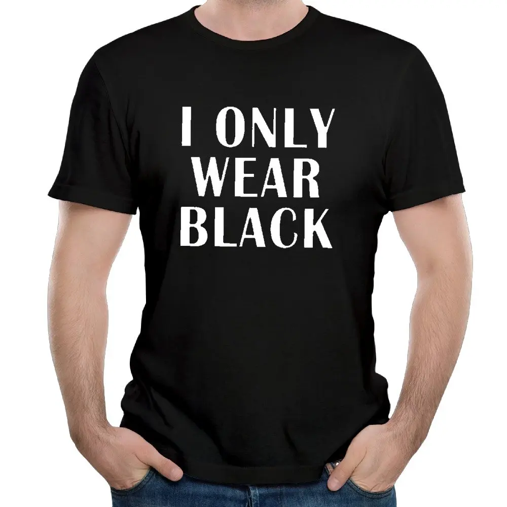 I only wear black summer fashion men's t shirtin TShirts from Men's Clothing on