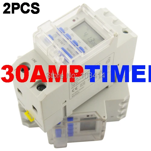 FREE SHIPPING SINOTIMER 30AMP Load 220V Programmable Digital TIMER SWITCH Time Relay for High Power Load LED Lighting