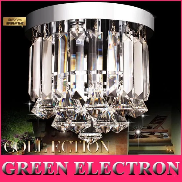 

Modern LED Crystal Ceiling Lamp European K9 Crystal Lamp Porch Living Room Balcony Aisle Lights Foyer Lighting Free Shipping