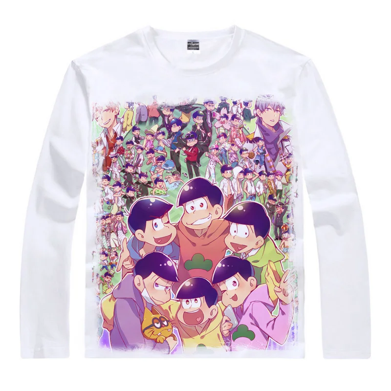 Style 17 Mr. Osomatsu Matsuno футболки Для мужчин в стиле «хип-хоп» разные стили; рубашка с длинными рукавами Мацуно Осомацу Osomatsu-кун Косплэй motivs Футболка с изображением в стиле аниме - Цвет: Style 17