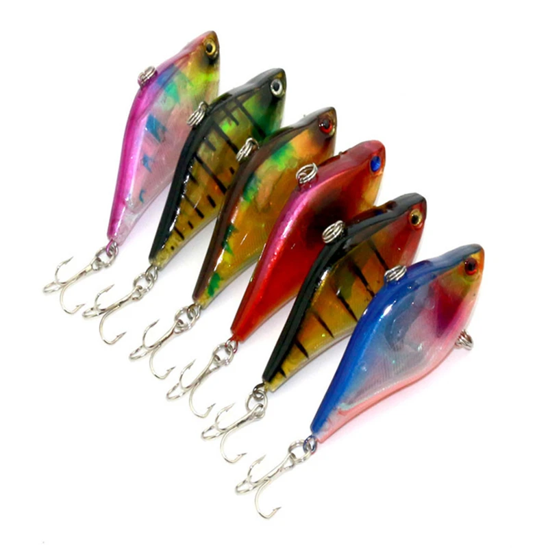 6pcs Quality Fishing Rattlesnake Lures 13g 6cm VIB Lures Fishing