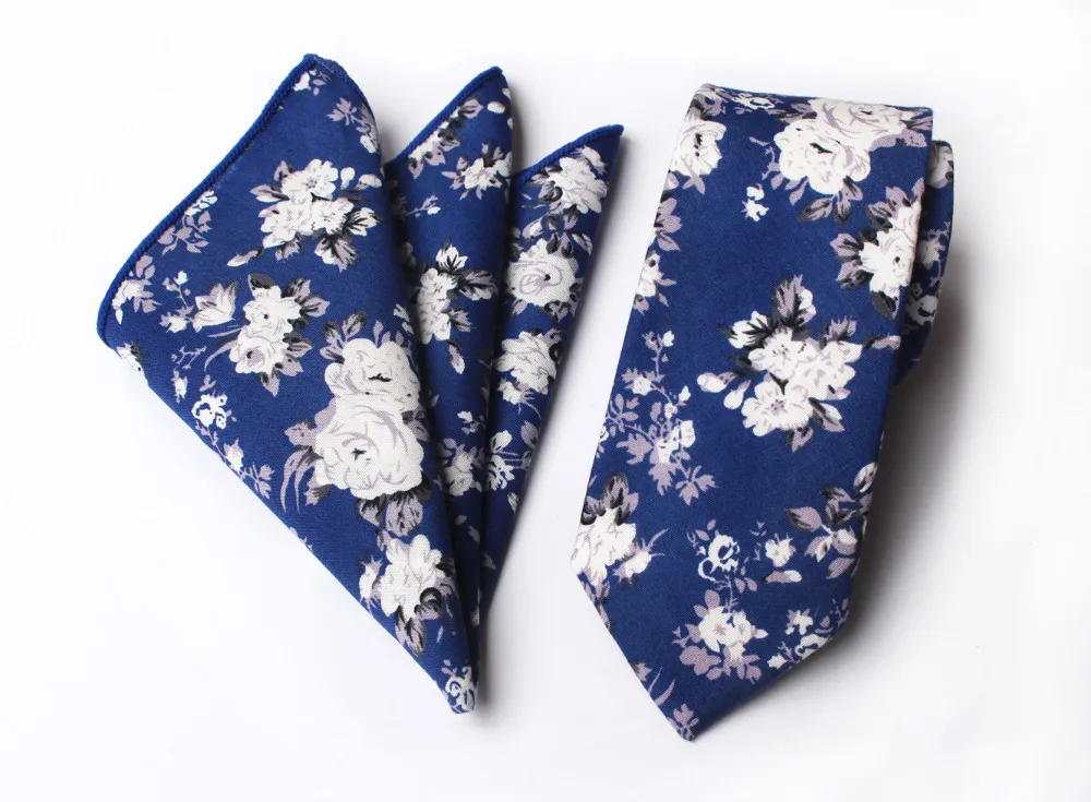 Mantieqingway мужские носовые платки с принтами галстук набор Модный повседневный Цветочный Тонкий 6 см галстук свадебные костюмы карманные