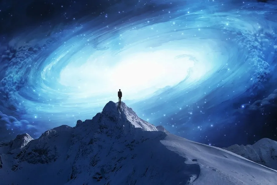 Sci fi series standing mountain top observation suddenly appeared in