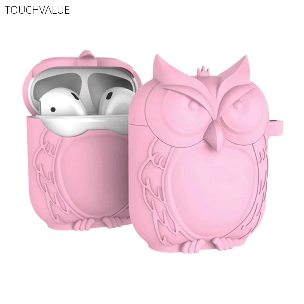 

10pcs/lot Cute Owl Silicone Case For Airpods Anti Dust Storage Bag Cover Black Pink Blue For Apple Wireless Earbuds Coque
