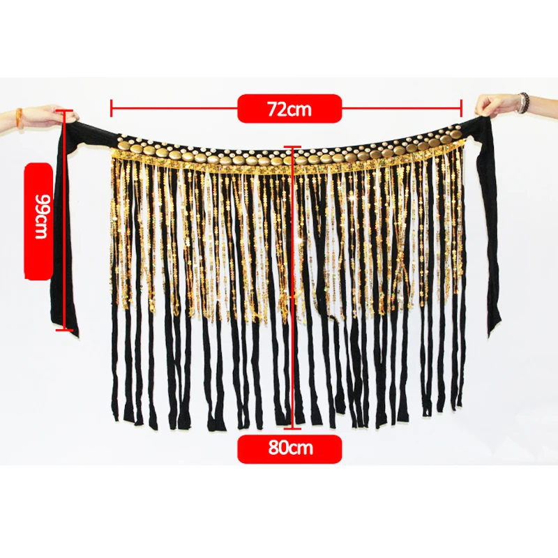 DIY Buikdans Tailleketting Met Bellen En Pailletten - Heupsjaal Voor Optredens En Feesten