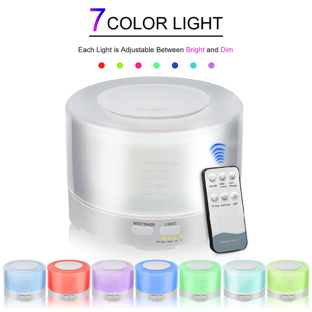 Explosion Control Remote Control Creative Fragrance Lamp Humidifier 500ml Grain Fragrance Machine Ultrasonic Quiet Environmen