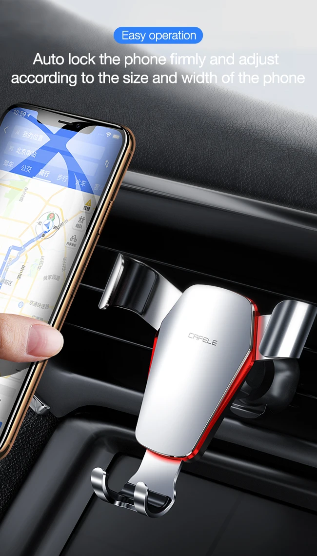 Автомобильный держатель для телефона Cafele Gravity для автомобиля, слот для CD, держатель для телефона на вентиляционное отверстие, подставка для iPhone, samsung, вращение 360, поддержка сотовых телефонов