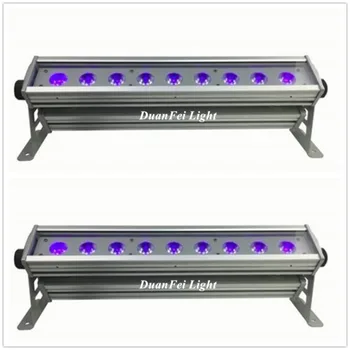 

2 pieces waterproof rgbwa uv led bar colorful 6in1 bar led dmx led strip wall washer bar led 9x18w