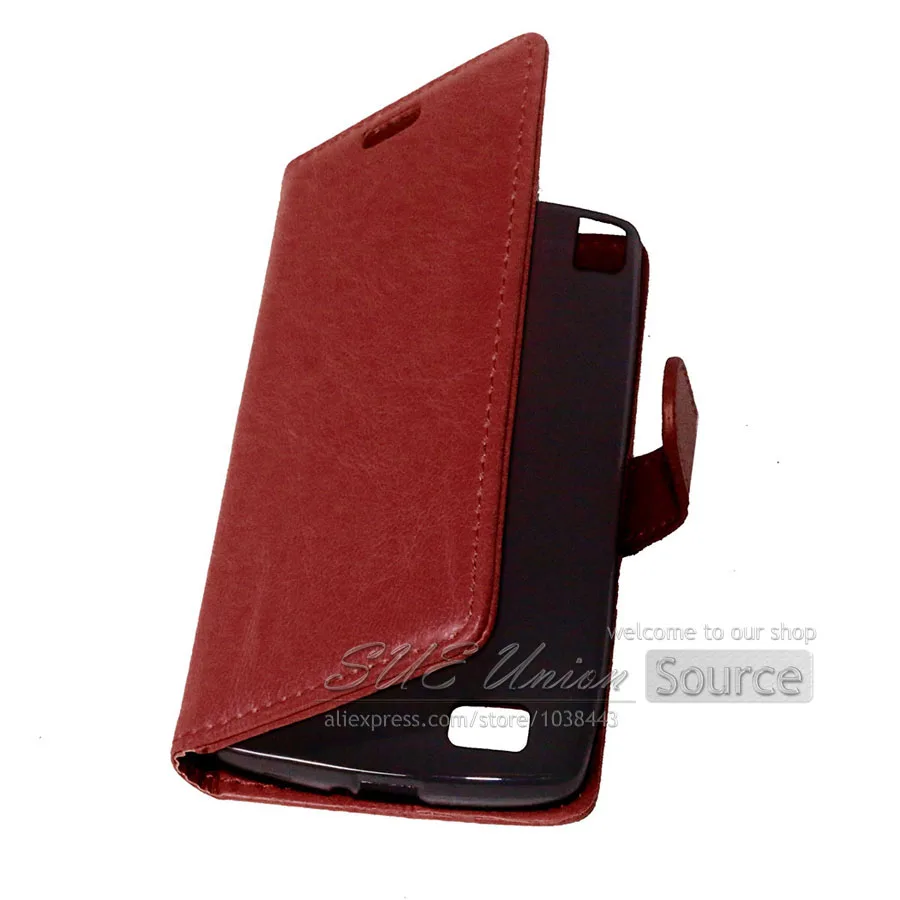 Скидка 50%, высокое качество, подставка, держатель для карт, кошелек, стильный кожаный чехол-книжка для LG Leon C40 4G LTE H340N H324, чехол для телефона, задняя крышка - Цвет: brown