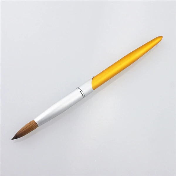 Factory Direct,Size 08,100 Kolinsky Nail Brush 08,Metal Handle Nail
