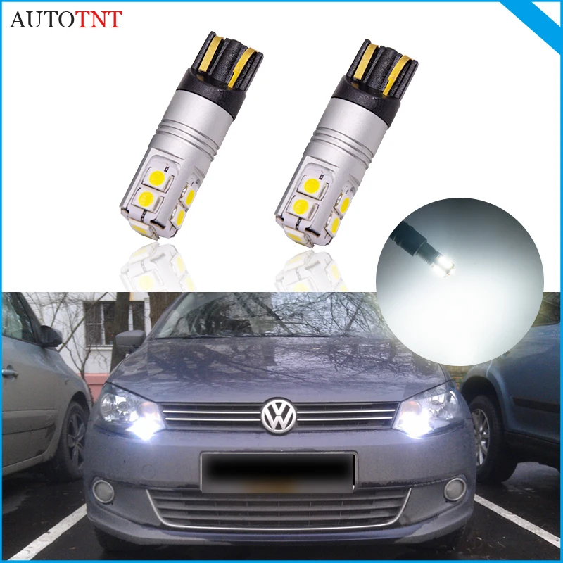 2 шт. T10 led w5w 194 168 12 в 6000 К лампа светильник canbus без ошибок для Volkswagen vw Polo Classic GTI MK3 MK4 MK5 Sedan GT Bora