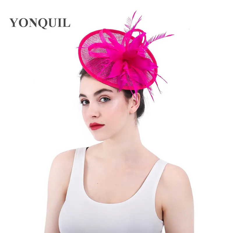 Philippines Sinamay Fascinators Head Bands Hat Elegant Lady Top Feather ...
