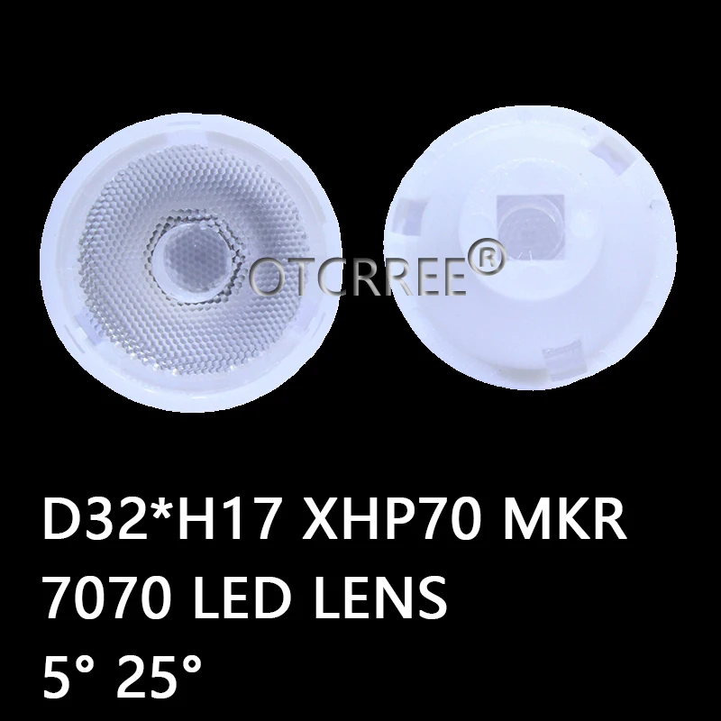 1 шт. CREE XML T6 XHP50.2 XHP70.2 XHP50 XHP70 MK-R MKR 5050 7070 Led объектив оптического класса PMMA Led объектив 32 мм рефлекторный коллиматор