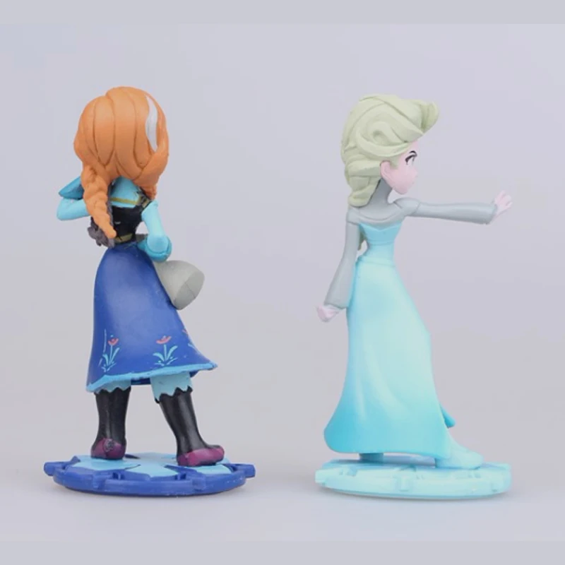 Disney 2pcs/set Anime Figures Frozen Queen Elsa Princess Anna 9cm PVC Action Figures Kids Toys Dolls Model New Classic Toy Gift Disney 2pcs/set Anime Figures Frozen Queen Elsa Princess Anna 9cm PVC Action Figures Kids Toys Dolls Model New Classic Toy Gift