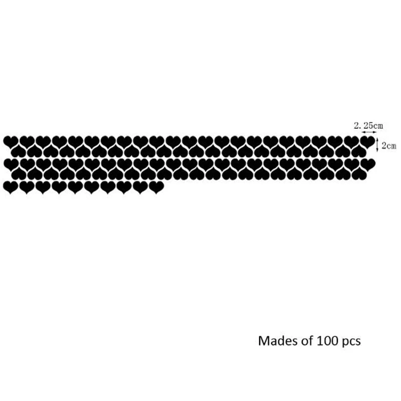 100 piezas de pegatinas de pared acrílicas espejo en forma de corazón espejo decorativo de alta calidad accesorios de decoración de pared de plástico para el hogar