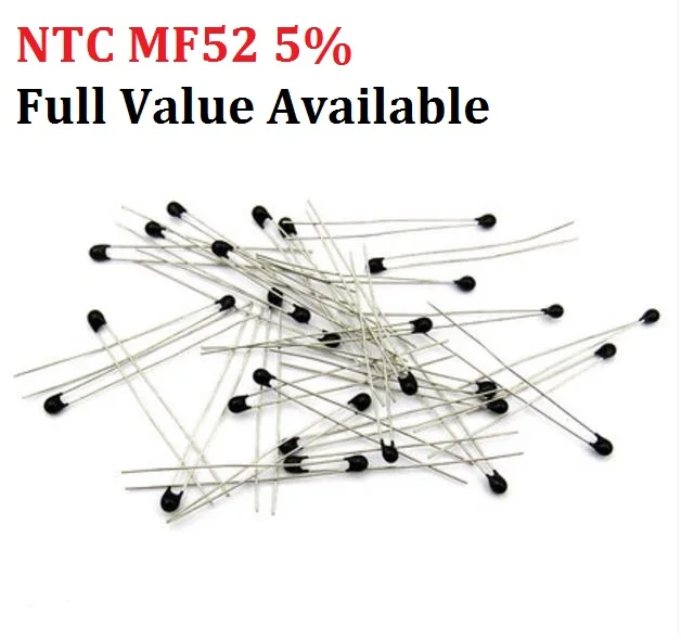 20 шт. NTC MF52 1K 2K 3K 4 7 K 5K 10K 20K 47K 50K 100K 5% 3950B комплект термистора для 1/2/3/4. Комплект 7/K Ом