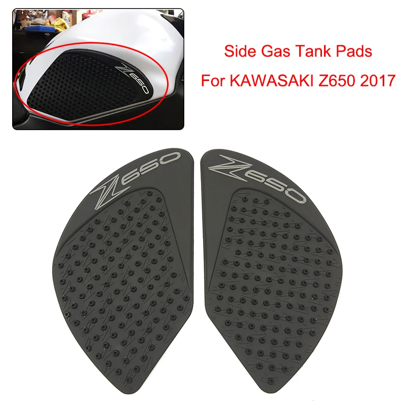 Free Shipping 2017 Z650 Motorcycle 3M Anti slip Gas Tank Pad Side Gas Knee Grip Traction Pads For KAWASAKI Z650 2017 Z 650 (8)