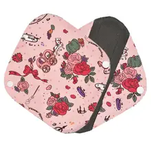 1pc Women Reusable Cloth Menstrual Pads with Wings Organic Bamboo Inner Mama Pads Pantyliner For Light Flow Days