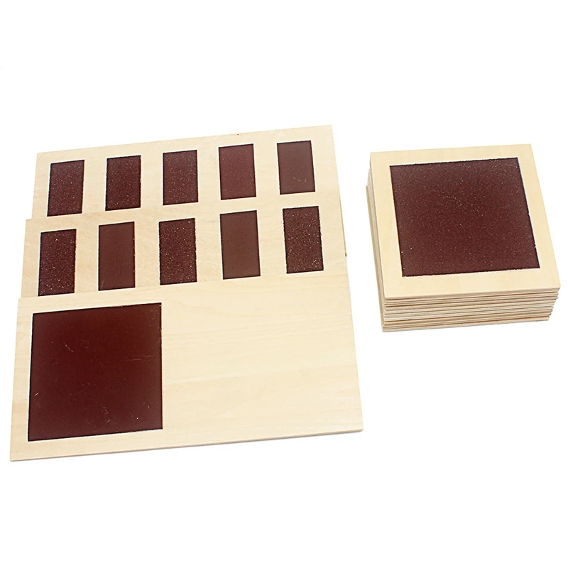  Baby Toy Montessori Sensorial Rough and Smooth Boards for Toddler Touch Early Childhood Preschool K