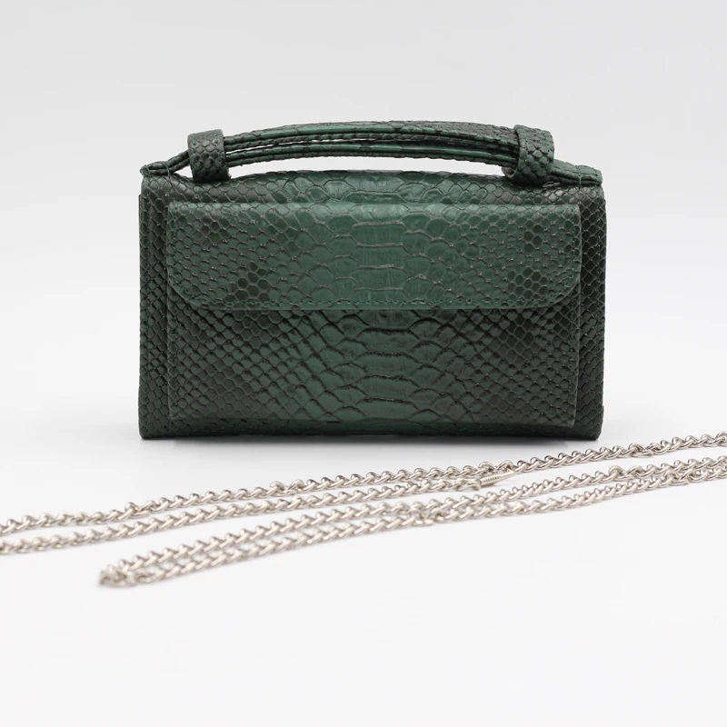 HIGHREAL Women Bags Genuine Leather Handbags Luxury Shoulder Bags For Women Designer Animal Crocodile Pattern Phone Clutch