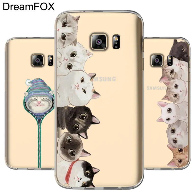 

DREAMFOX L019 Cat Soft TPU Silicone Case Cover For Samsung Galaxy Note S 6 7 8 9 10 10e Lite Edge Plus Grand Prime