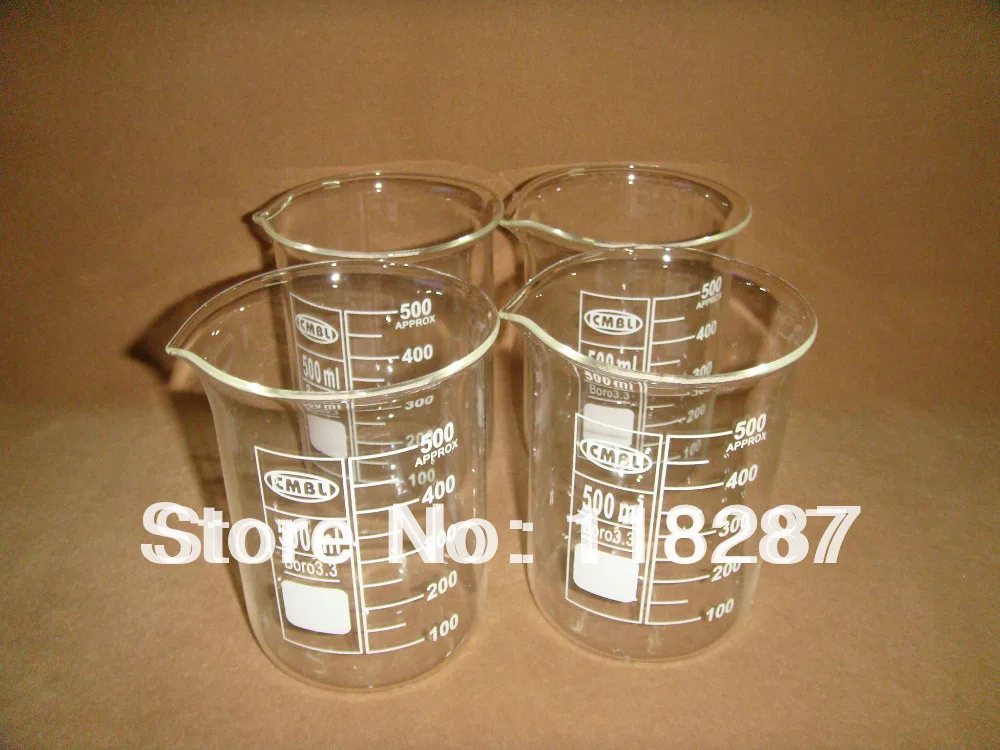 

500 mL Glass Beaker, 4pcs/lot,lab glassware