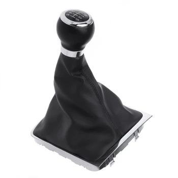 

6 Speed Leather Car Manual Gear MT Shift Knob Gaitor Boot