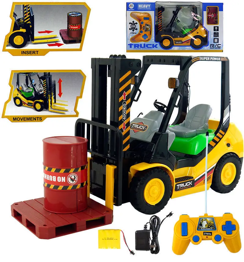 rc toy forklift with accessories