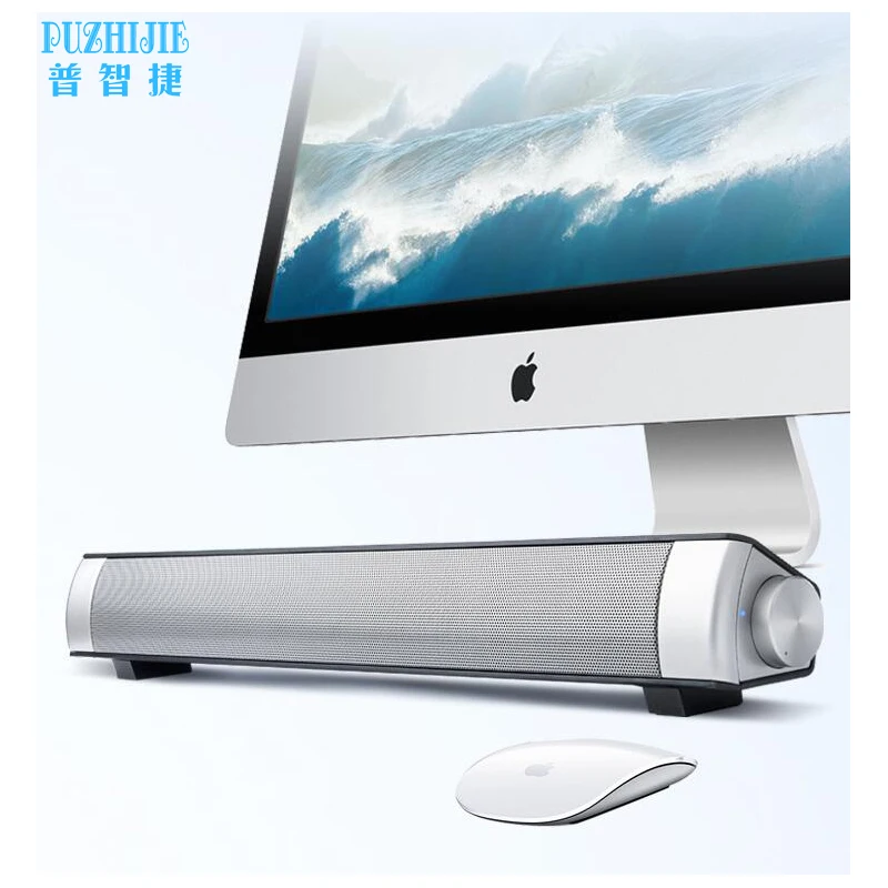 

PUZHIJIE USB Powered Sound Bar Speakers for Computer Desktop Laptop and supported TF Card Bluetooth Sound Bar Wireless Speaker