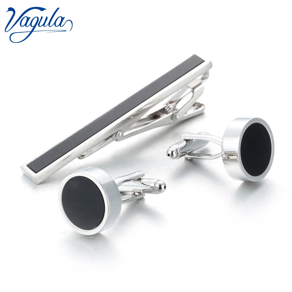 

VAGULA Cufflinks Tie Clip Set Top Luxury Brand Gemelos Necktie Tie Bar Designed Clasp Tie Clip Gift Wedding Tie Pin 20
