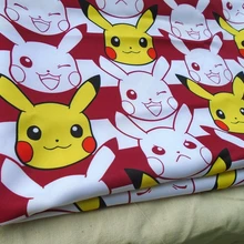 145*50 см Пикачу Текстиль полиэфирной ткани пэчворк, занавес. Скатерть, кукла, печатных квилтинга дома для шитья