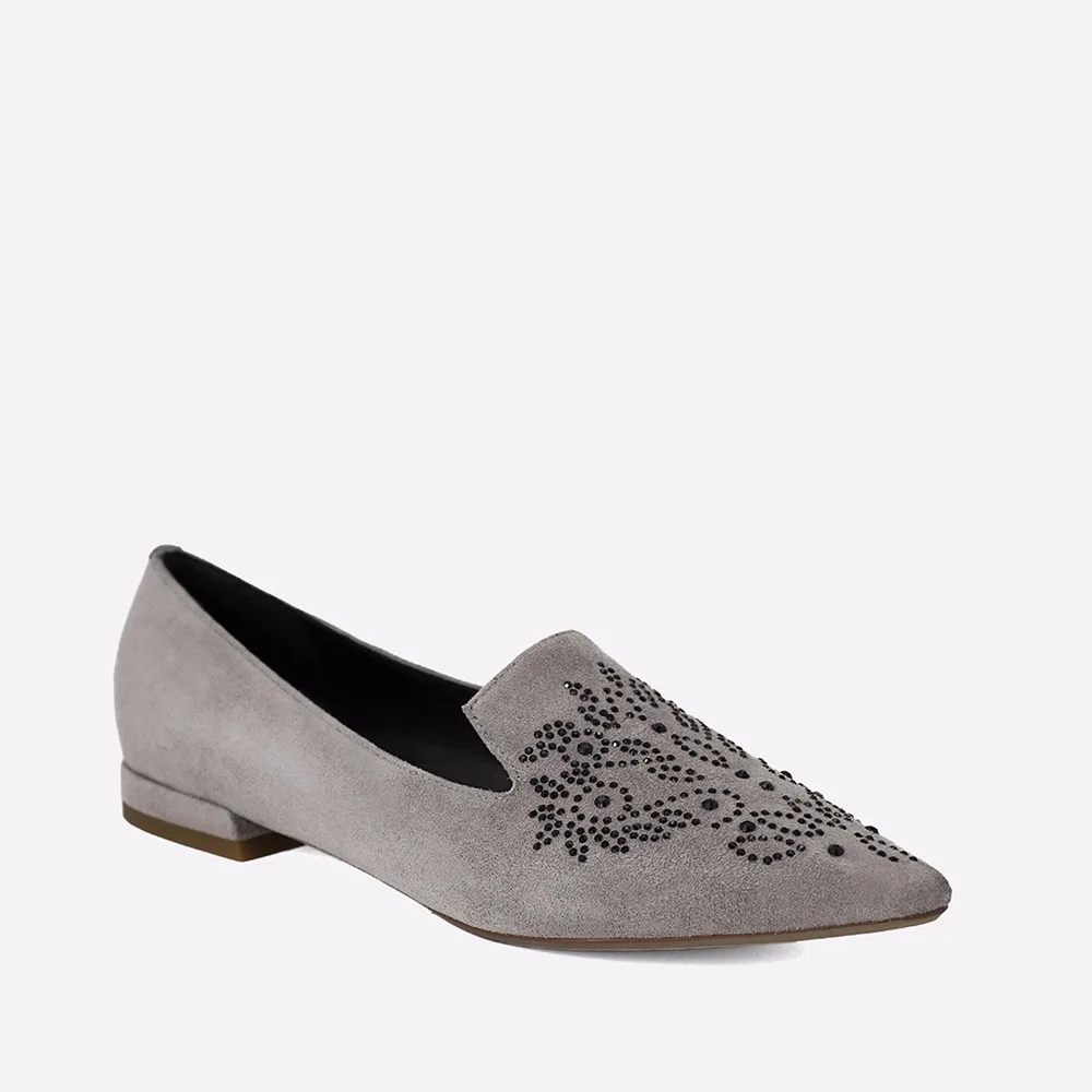 

SOPHITINA Woman Flats Elegant Pointed Toe Genuine Leather Shoes With Appliques 2019 Fashion Party Kid Suede Slip-on Flats P3