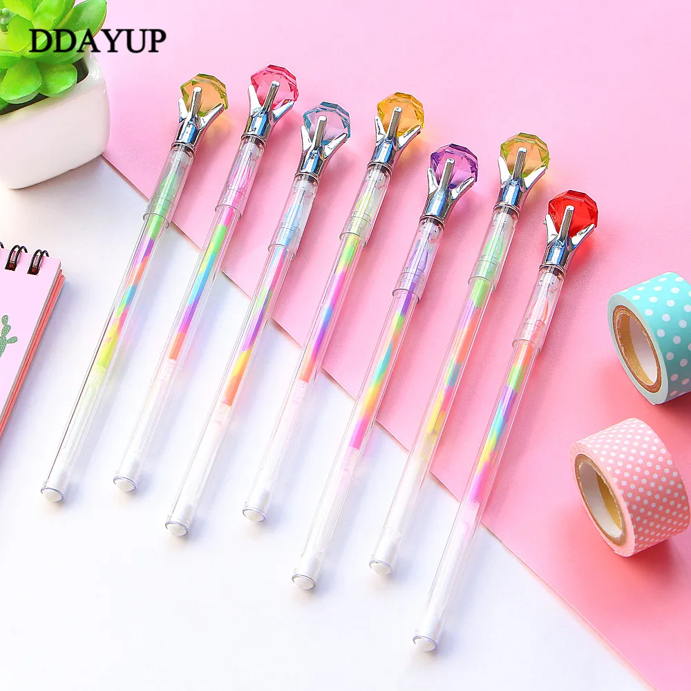 2 шт. Алмазная Радужная цветная гелевая ручка 6 в 1 цветные ручки DIY альбом фото