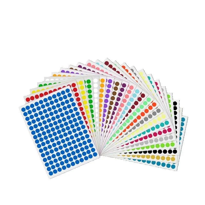 Redondas das Folhas da Etiqueta da Cor da Mistura Lustrosas do Círculo cm e Mais Etiquetas 2.5 3 4 5 Imprimíveis 10 Folhas a4 1 cm 2 7 Material escolar e de escritório