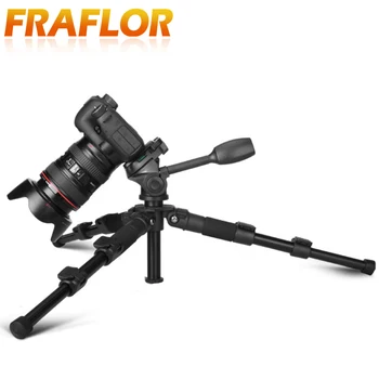 

Q166S Aluminum Portable Folding Traveling Desktop Mini Tripod Monopod Selfie Sticker with Ball Head for DSLR Cameras Phones