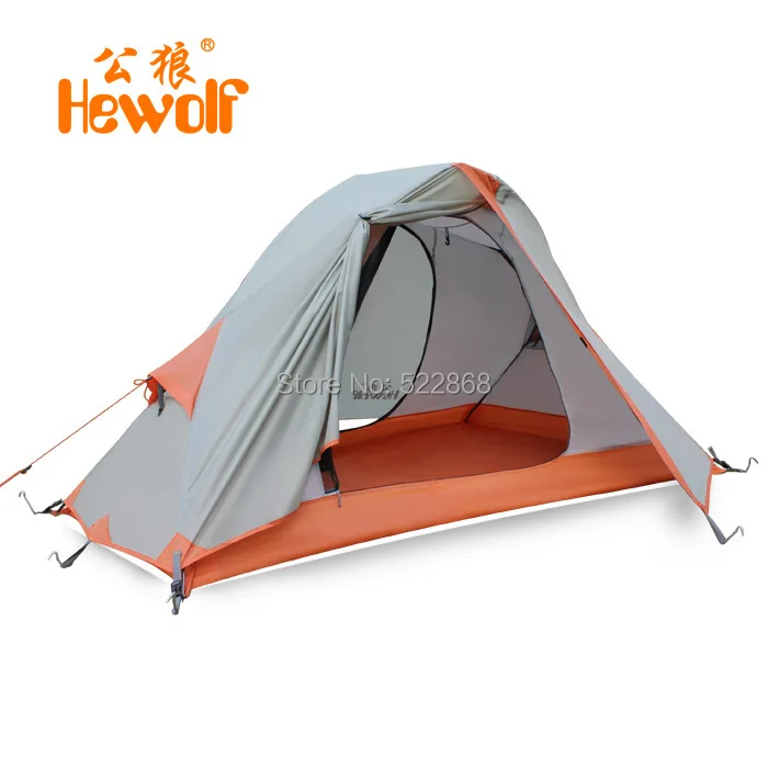 Hewolf высокого качества 2,25 кг один человек двойной слой водонепроницаемый палатка
