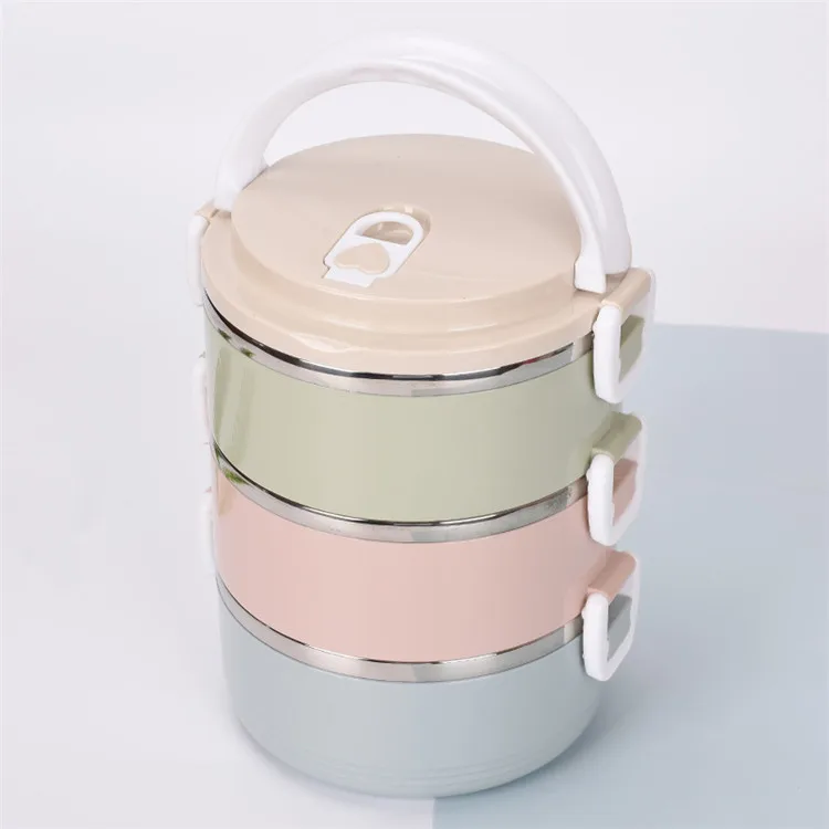 1/2/3 Layers Portable Lunch Box 304 Stainless Steel Lunch Boxes Tableware Bento Box for Kids Leak-Proof Thermos Food Container