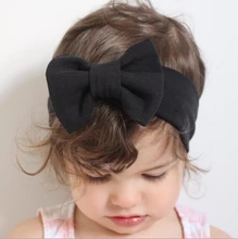 À venda infantil bowknot bandana de malha algodão crianças meninas elásticas faixas de cabelo turbante para a menina bandana de verão bandeau bebe