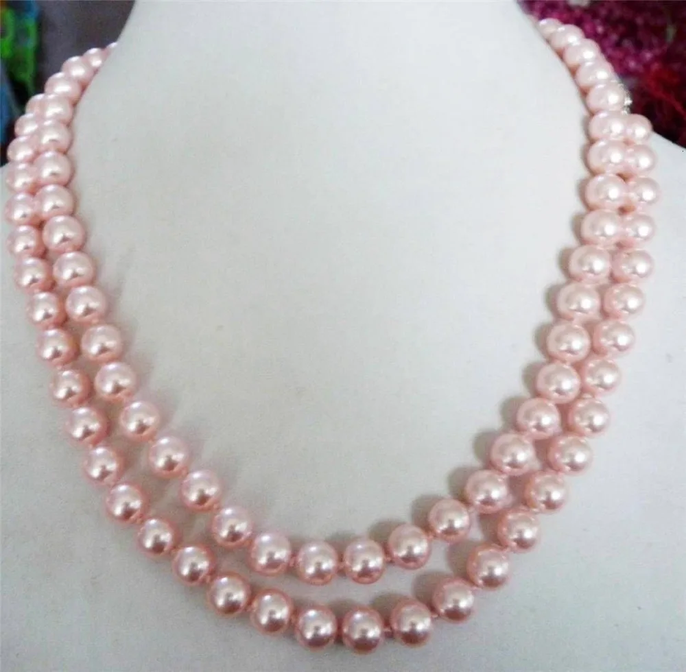 0546 pink South Sea Shell Pearl Round Beads Necklace | Украшения и аксессуары