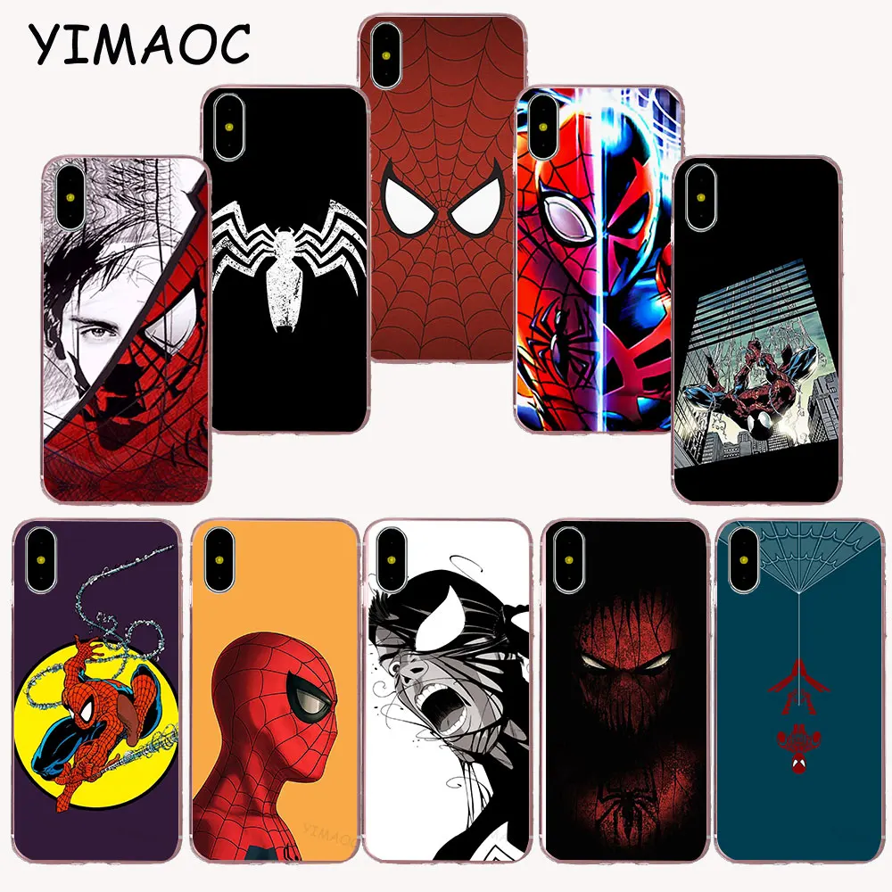 

YIMAOC 256z Spider Man Soft TPU Silicone Case for iPhone X r s Xr Xs Max 8 7 6S 6 Plus 5 5s SE