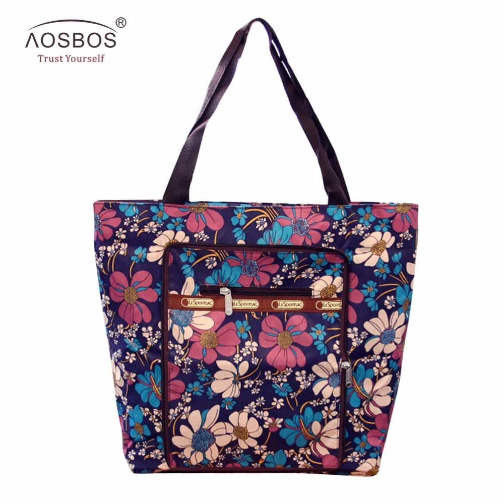 Prix pour Aosbos Nouvelle Arrivée Pliable Sacs Zipper Portable Estampes Totes Sac Grande Capacité Réutilisable Sacs À Main pour femmes Prix pour Aosbos Nouvelle Arrivée Pliable Sacs Zipper Portable Estampes Totes Sac Grande Capacité Réutilisable Sacs À Main pour femmes