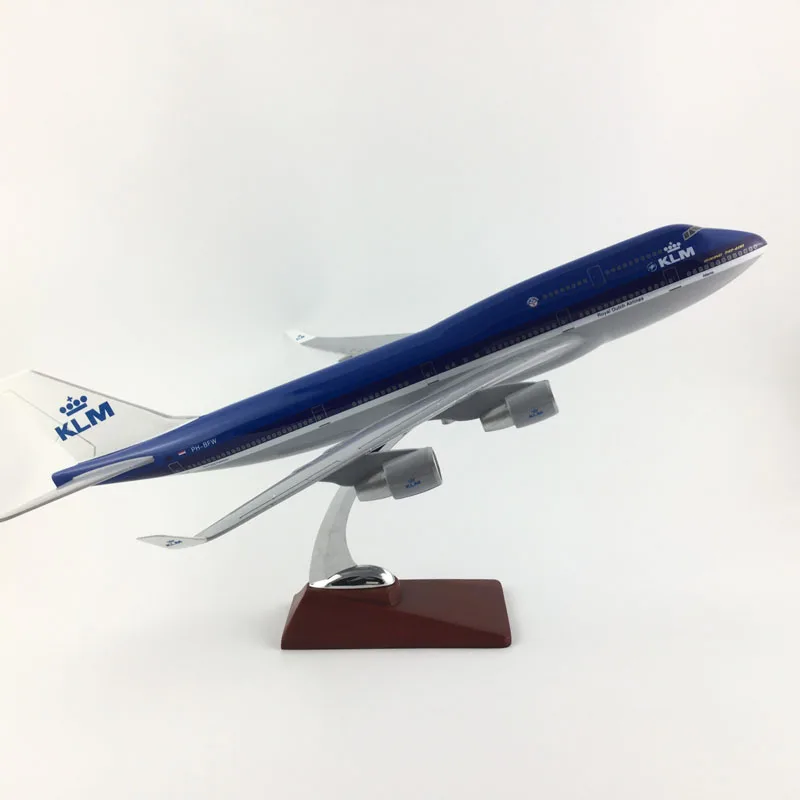 KLM авиалайнеров 45-47 см BOEING 747 KLM AIRLINES модель самолета игрушка для детей подарки на день рождения орнамент