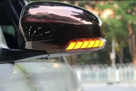 Автомобильный Стайлинг для Toyota eiz зеркальный светильник Mark X 2010~ 2018y, Prius(XW30), светодиодный DRL Дневной светильник 2009~ Wish зеркальный светильник