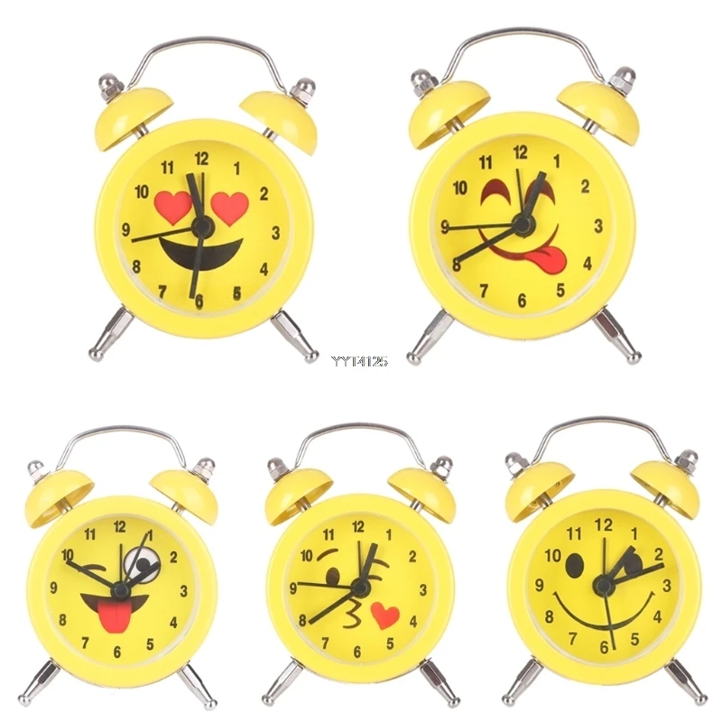 

Children Student Cute Expression Desktop Alarm Clock Multi-function Trip Mini Portable Desktop clock Home Desk Table Alarm Clock