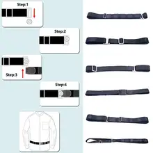 Модный регулируемый держатель для рубашки, лучший ремень для женщин и мужчин, аксессуары для работы, интервью, унисекс, 120 см, черный